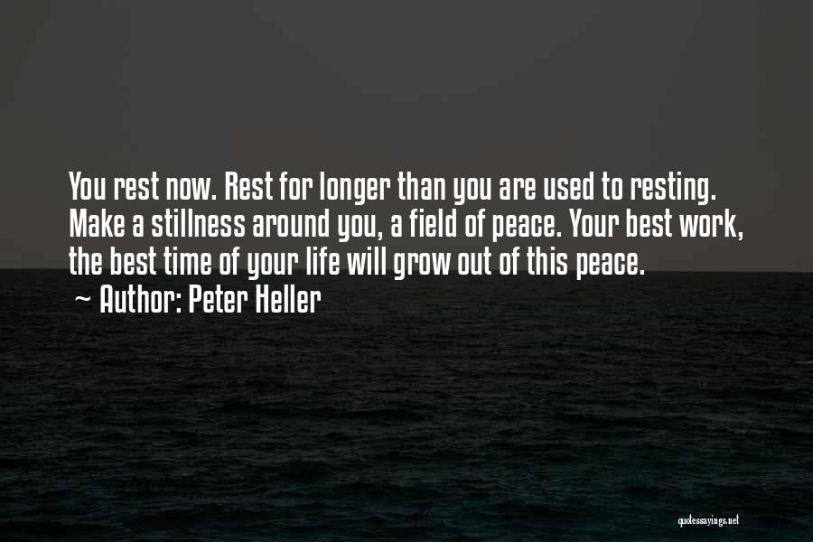 Peter Heller Quotes: You Rest Now. Rest For Longer Than You Are Used To Resting. Make A Stillness Around You, A Field Of