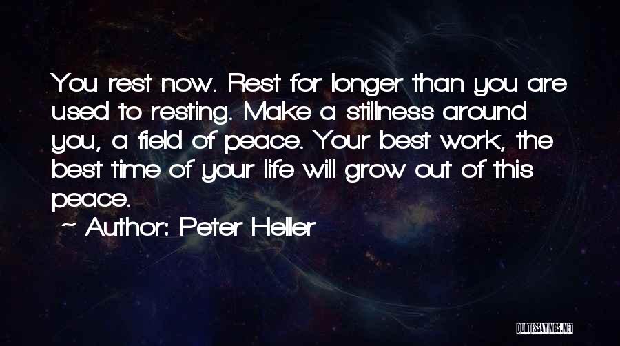 Peter Heller Quotes: You Rest Now. Rest For Longer Than You Are Used To Resting. Make A Stillness Around You, A Field Of