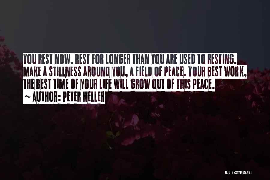 Peter Heller Quotes: You Rest Now. Rest For Longer Than You Are Used To Resting. Make A Stillness Around You, A Field Of