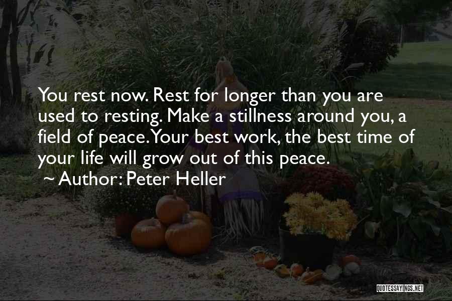 Peter Heller Quotes: You Rest Now. Rest For Longer Than You Are Used To Resting. Make A Stillness Around You, A Field Of