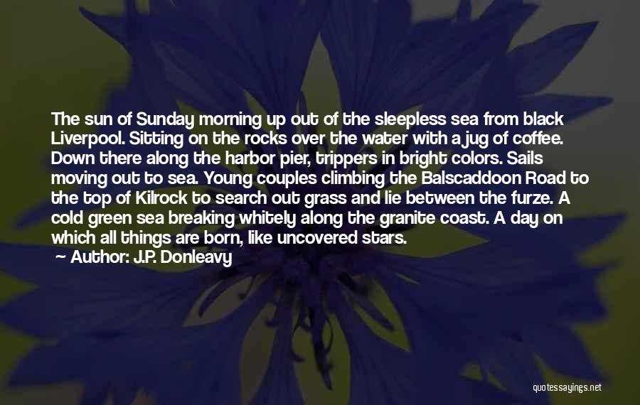 J.P. Donleavy Quotes: The Sun Of Sunday Morning Up Out Of The Sleepless Sea From Black Liverpool. Sitting On The Rocks Over The