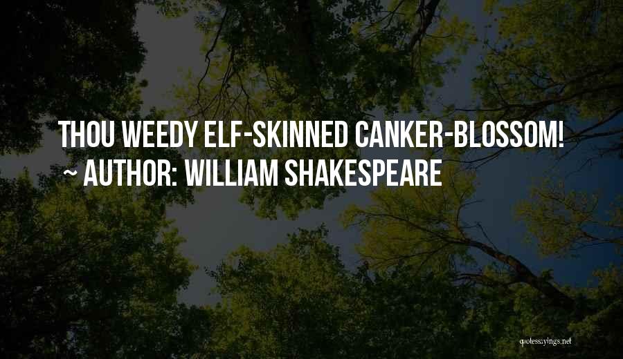 William Shakespeare Quotes: Thou Weedy Elf-skinned Canker-blossom!