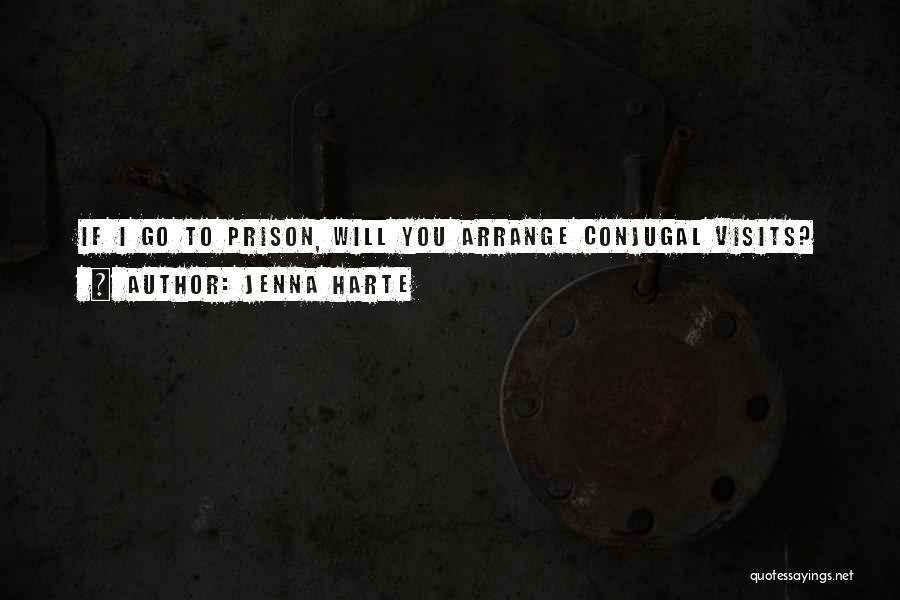 Jenna Harte Quotes: If I Go To Prison, Will You Arrange Conjugal Visits?