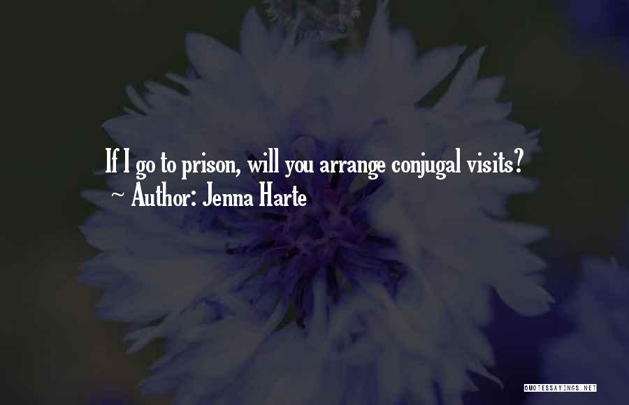 Jenna Harte Quotes: If I Go To Prison, Will You Arrange Conjugal Visits?