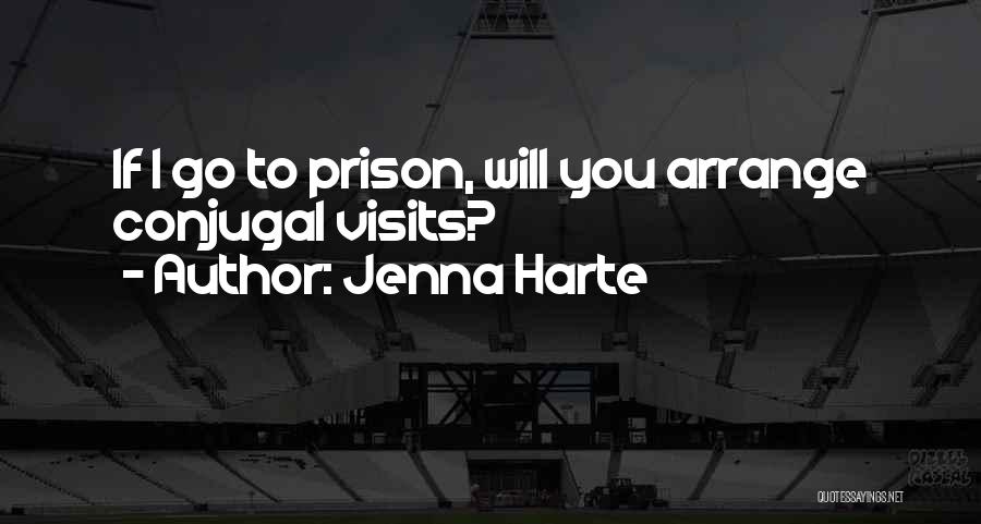 Jenna Harte Quotes: If I Go To Prison, Will You Arrange Conjugal Visits?