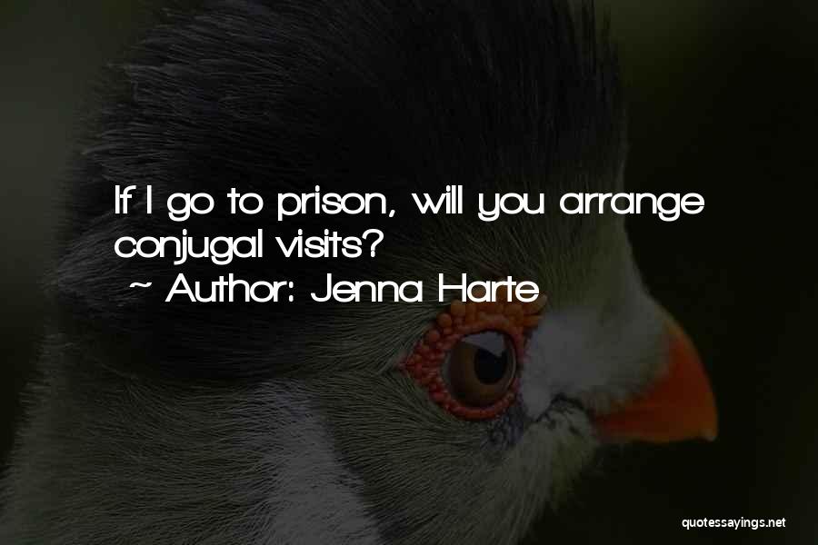 Jenna Harte Quotes: If I Go To Prison, Will You Arrange Conjugal Visits?