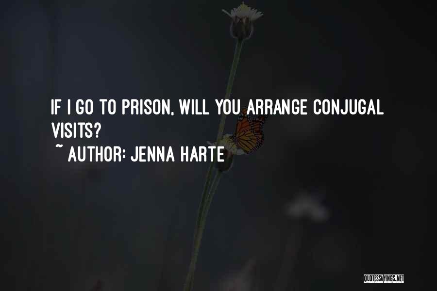 Jenna Harte Quotes: If I Go To Prison, Will You Arrange Conjugal Visits?