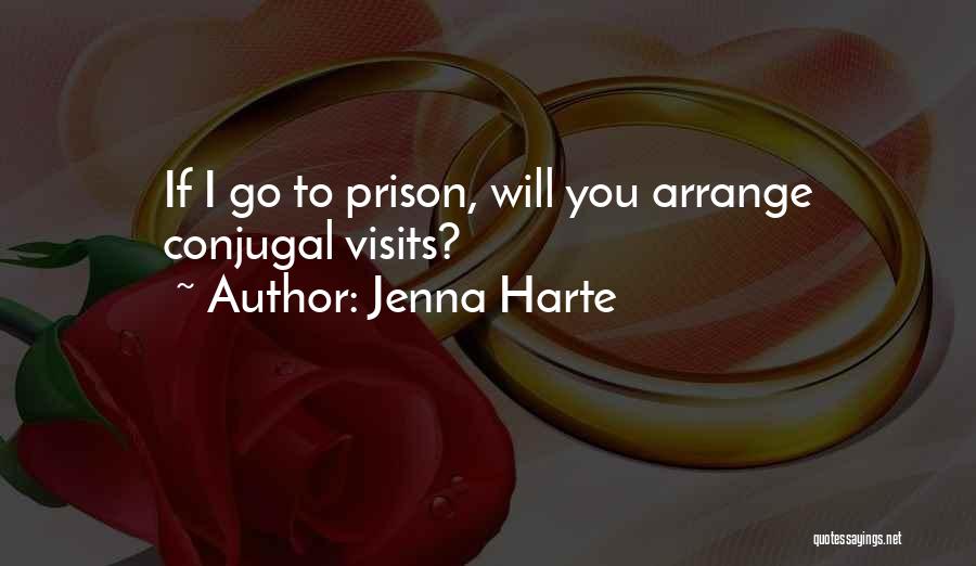 Jenna Harte Quotes: If I Go To Prison, Will You Arrange Conjugal Visits?