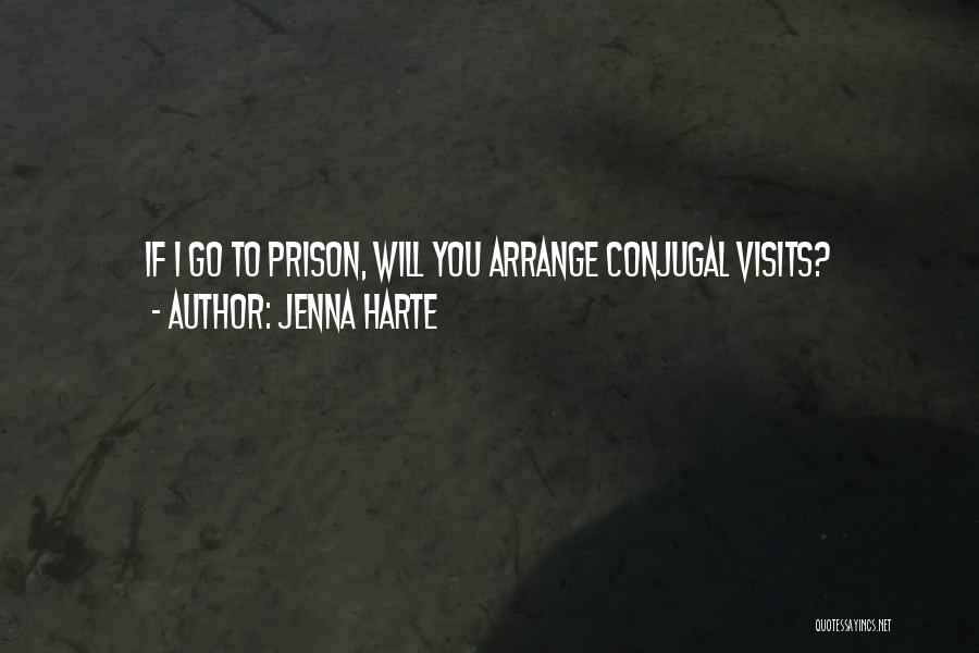 Jenna Harte Quotes: If I Go To Prison, Will You Arrange Conjugal Visits?