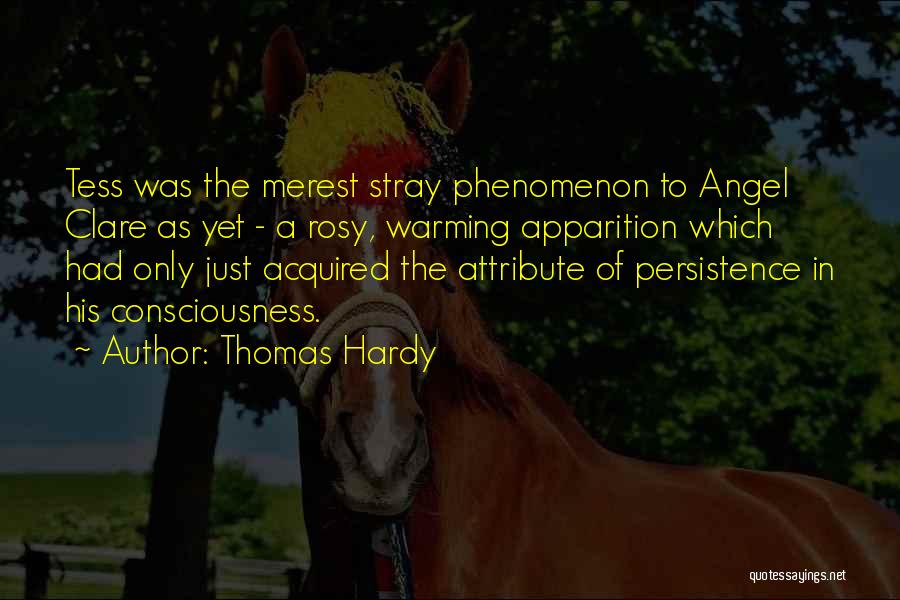 Thomas Hardy Quotes: Tess Was The Merest Stray Phenomenon To Angel Clare As Yet - A Rosy, Warming Apparition Which Had Only Just
