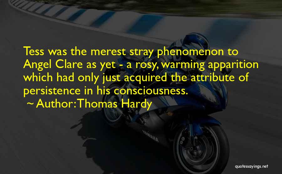 Thomas Hardy Quotes: Tess Was The Merest Stray Phenomenon To Angel Clare As Yet - A Rosy, Warming Apparition Which Had Only Just