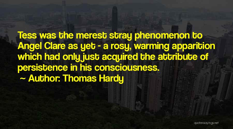 Thomas Hardy Quotes: Tess Was The Merest Stray Phenomenon To Angel Clare As Yet - A Rosy, Warming Apparition Which Had Only Just