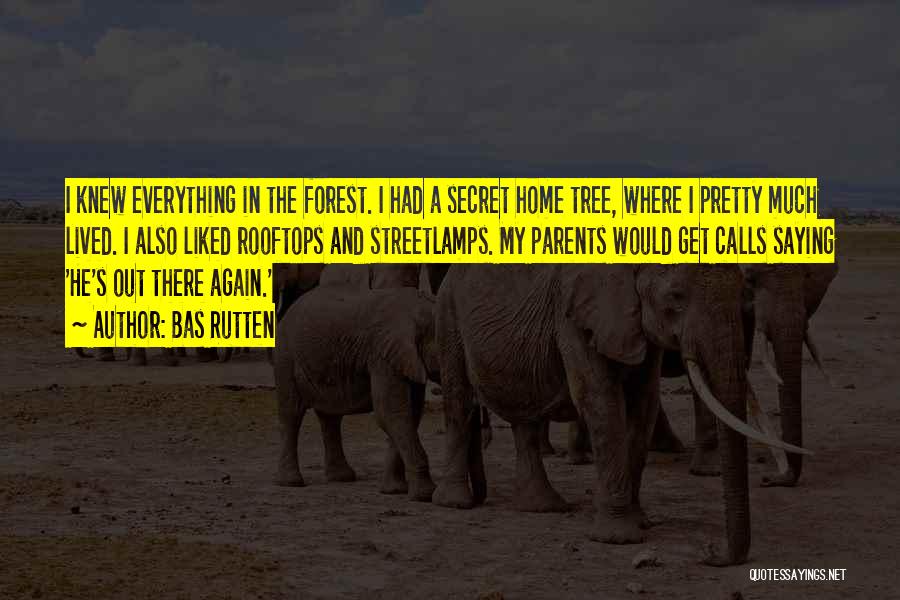 Bas Rutten Quotes: I Knew Everything In The Forest. I Had A Secret Home Tree, Where I Pretty Much Lived. I Also Liked