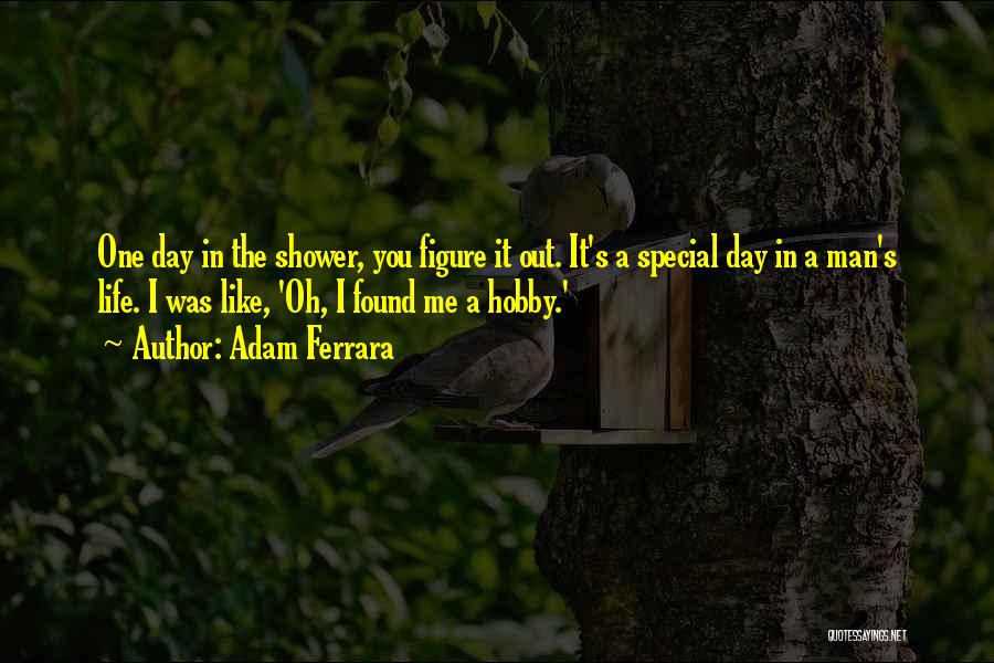 Adam Ferrara Quotes: One Day In The Shower, You Figure It Out. It's A Special Day In A Man's Life. I Was Like,