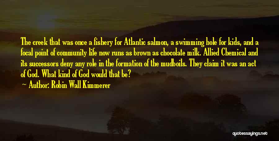 Robin Wall Kimmerer Quotes: The Creek That Was Once A Fishery For Atlantic Salmon, A Swimming Hole For Kids, And A Focal Point Of