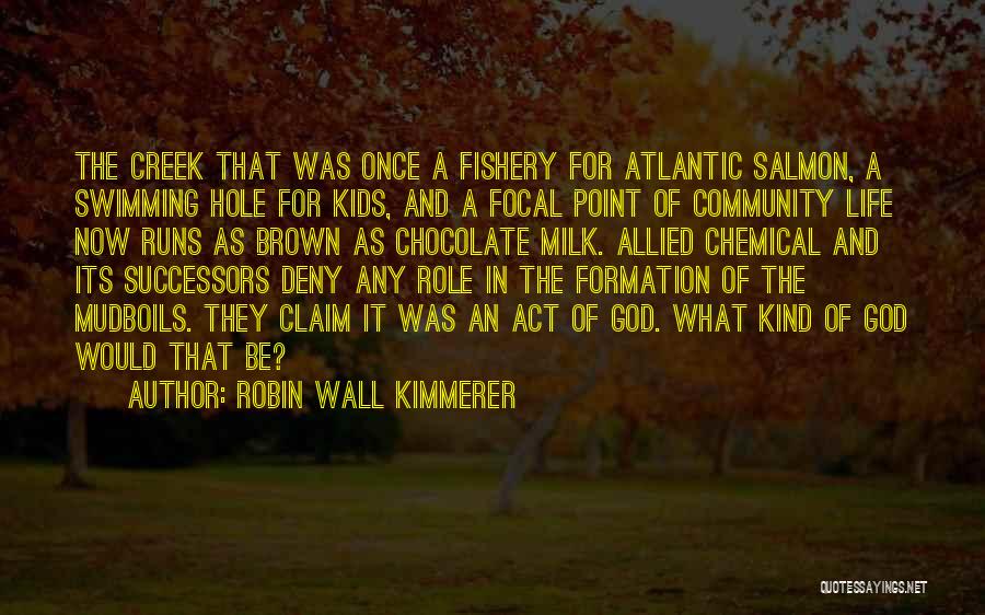 Robin Wall Kimmerer Quotes: The Creek That Was Once A Fishery For Atlantic Salmon, A Swimming Hole For Kids, And A Focal Point Of