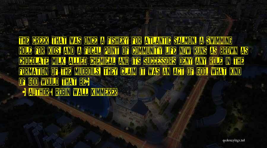 Robin Wall Kimmerer Quotes: The Creek That Was Once A Fishery For Atlantic Salmon, A Swimming Hole For Kids, And A Focal Point Of