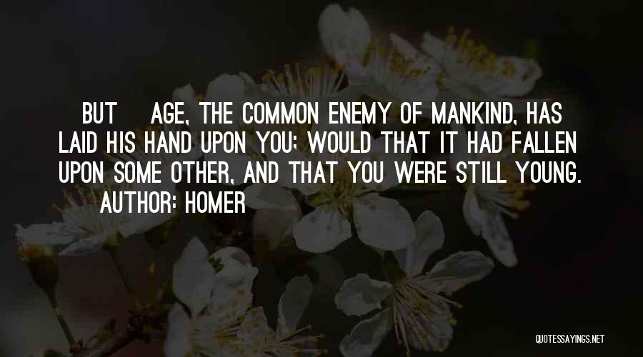 Homer Quotes: [but] Age, The Common Enemy Of Mankind, Has Laid His Hand Upon You; Would That It Had Fallen Upon Some
