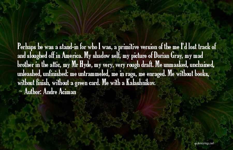 Andre Aciman Quotes: Perhaps He Was A Stand-in For Who I Was, A Primitive Version Of The Me I'd Lost Track Of And