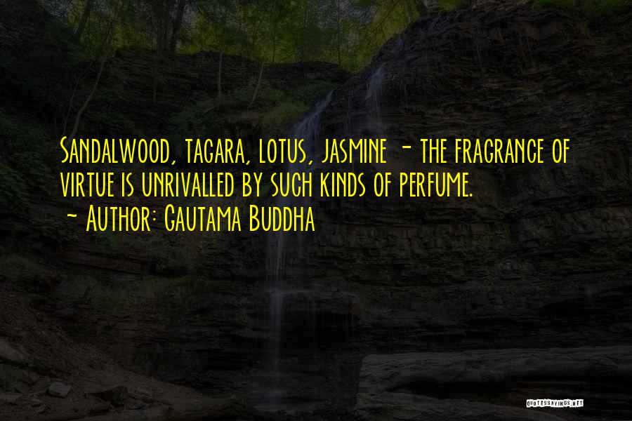 Gautama Buddha Quotes: Sandalwood, Tagara, Lotus, Jasmine - The Fragrance Of Virtue Is Unrivalled By Such Kinds Of Perfume.