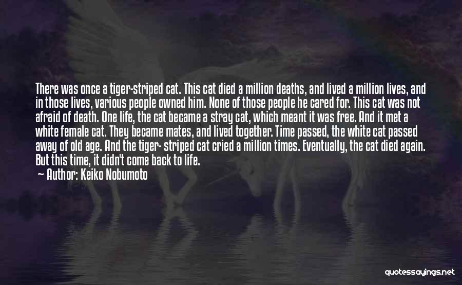 Keiko Nobumoto Quotes: There Was Once A Tiger-striped Cat. This Cat Died A Million Deaths, And Lived A Million Lives, And In Those