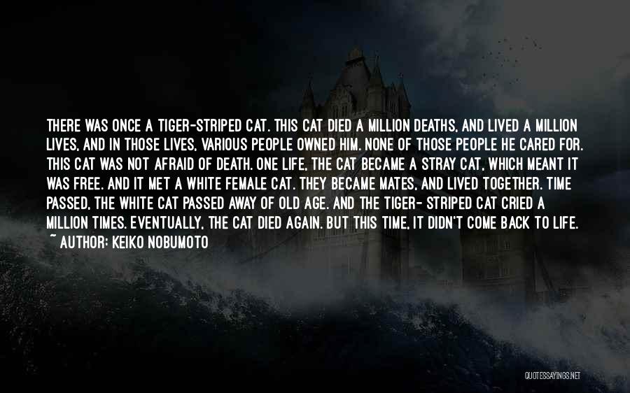 Keiko Nobumoto Quotes: There Was Once A Tiger-striped Cat. This Cat Died A Million Deaths, And Lived A Million Lives, And In Those