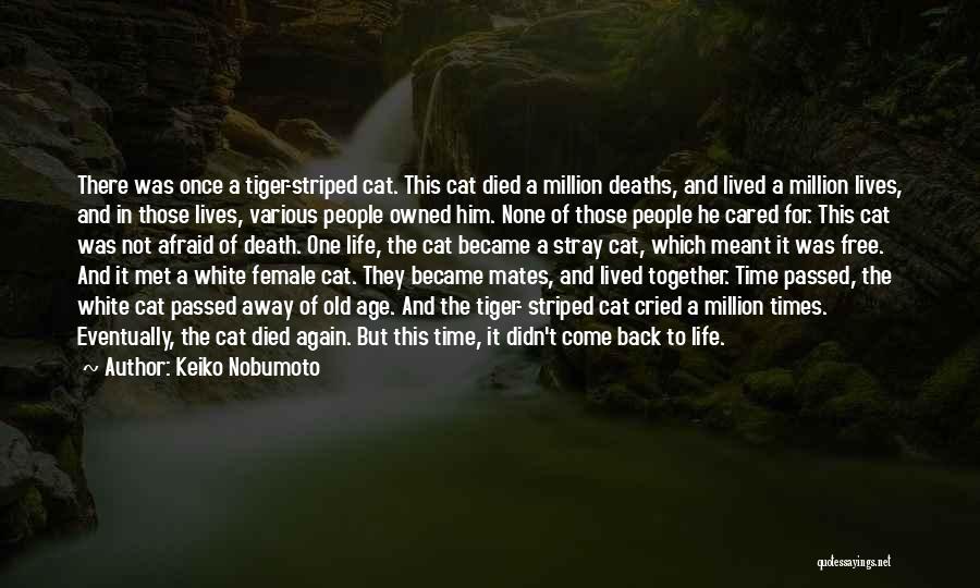 Keiko Nobumoto Quotes: There Was Once A Tiger-striped Cat. This Cat Died A Million Deaths, And Lived A Million Lives, And In Those