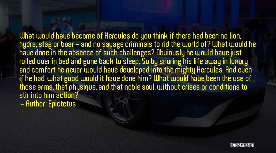 Epictetus Quotes: What Would Have Become Of Hercules Do You Think If There Had Been No Lion, Hydra, Stag Or Boar -