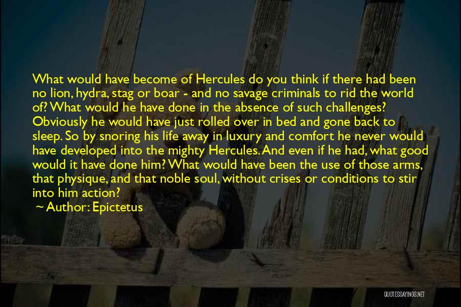 Epictetus Quotes: What Would Have Become Of Hercules Do You Think If There Had Been No Lion, Hydra, Stag Or Boar -