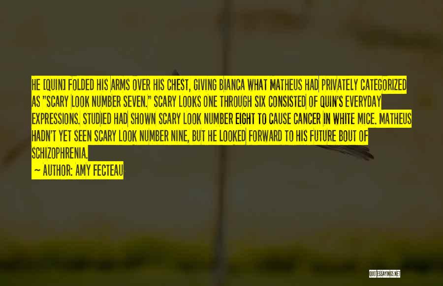 Amy Fecteau Quotes: He [quin] Folded His Arms Over His Chest, Giving Bianca What Matheus Had Privately Categorized As Scary Look Number Seven.