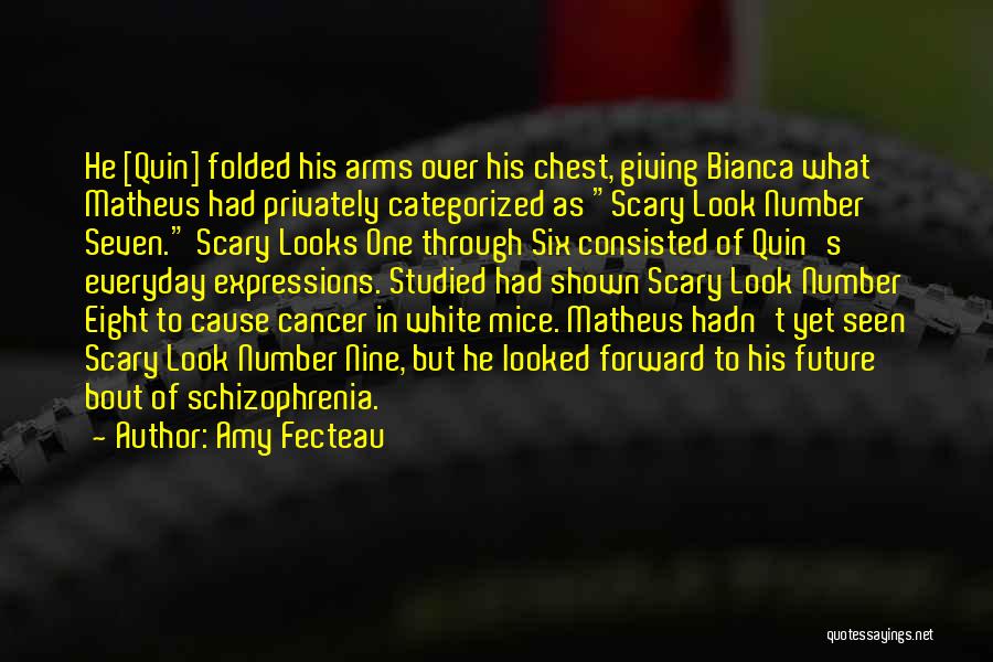 Amy Fecteau Quotes: He [quin] Folded His Arms Over His Chest, Giving Bianca What Matheus Had Privately Categorized As Scary Look Number Seven.