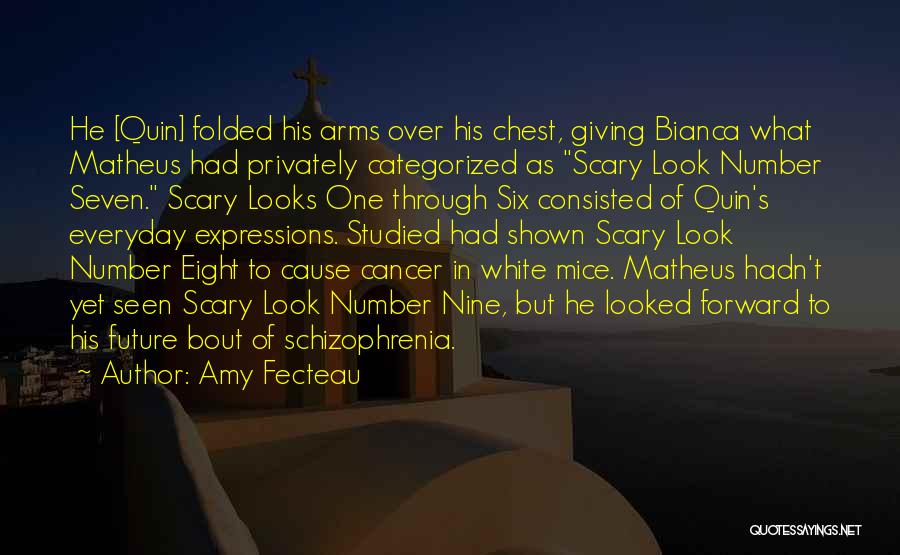 Amy Fecteau Quotes: He [quin] Folded His Arms Over His Chest, Giving Bianca What Matheus Had Privately Categorized As Scary Look Number Seven.