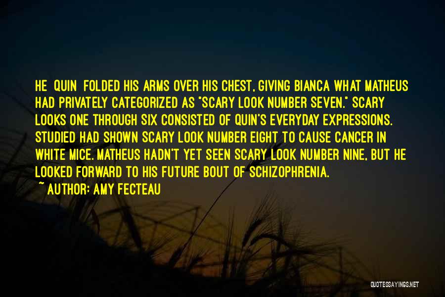 Amy Fecteau Quotes: He [quin] Folded His Arms Over His Chest, Giving Bianca What Matheus Had Privately Categorized As Scary Look Number Seven.