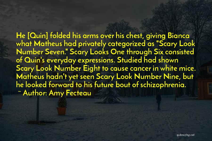 Amy Fecteau Quotes: He [quin] Folded His Arms Over His Chest, Giving Bianca What Matheus Had Privately Categorized As Scary Look Number Seven.