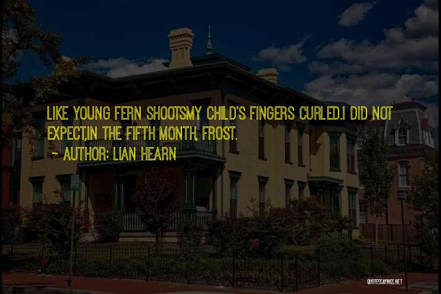 Lian Hearn Quotes: Like Young Fern Shootsmy Child's Fingers Curled.i Did Not Expect,in The Fifth Month, Frost.