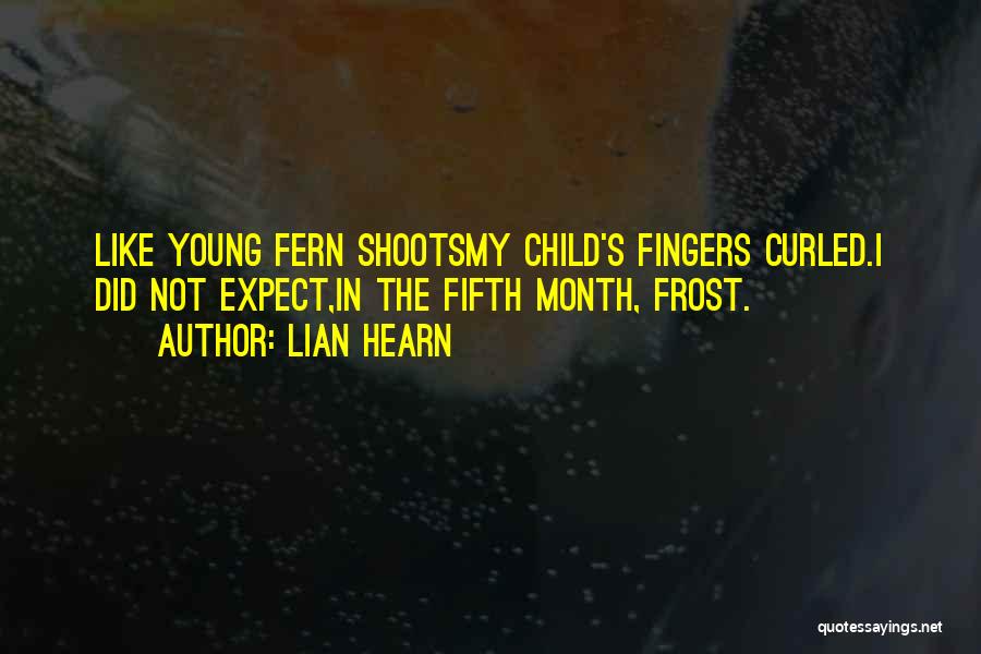 Lian Hearn Quotes: Like Young Fern Shootsmy Child's Fingers Curled.i Did Not Expect,in The Fifth Month, Frost.