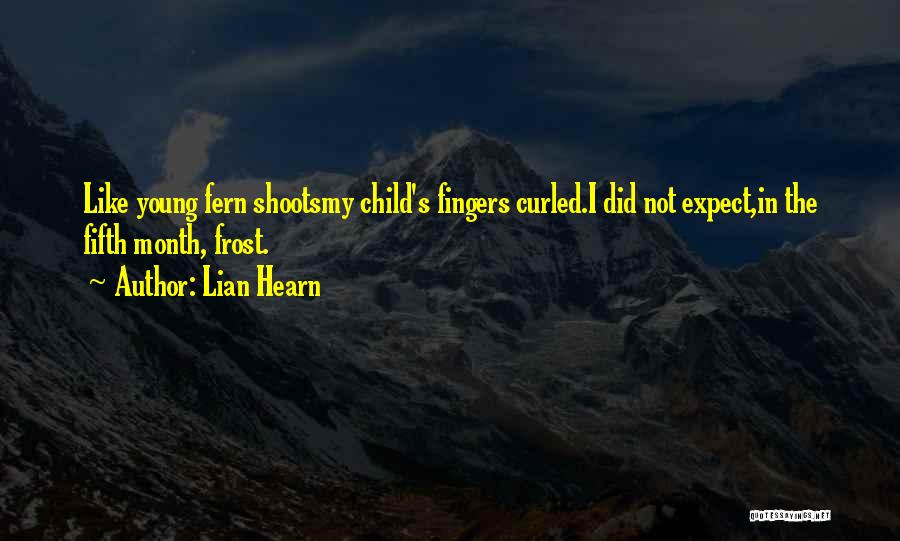 Lian Hearn Quotes: Like Young Fern Shootsmy Child's Fingers Curled.i Did Not Expect,in The Fifth Month, Frost.