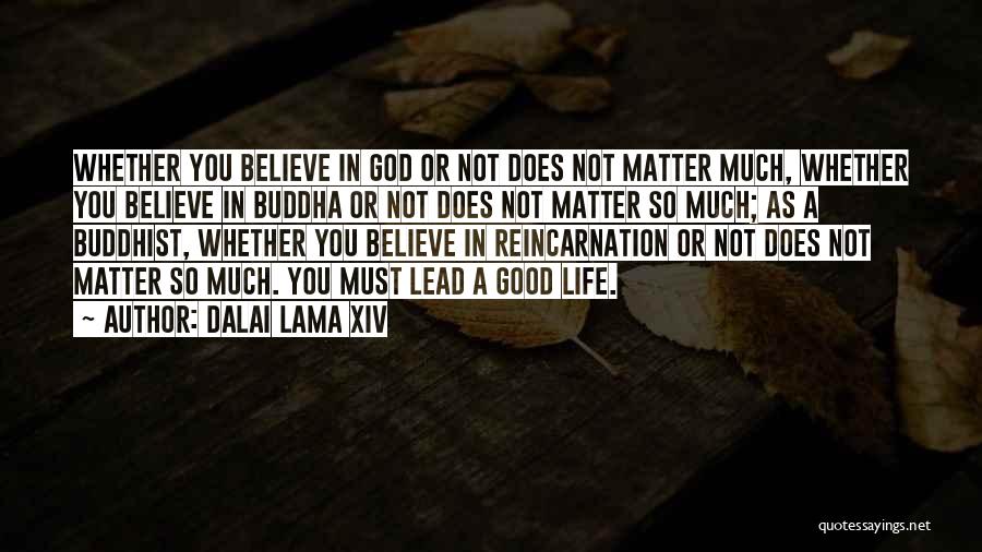 Dalai Lama XIV Quotes: Whether You Believe In God Or Not Does Not Matter Much, Whether You Believe In Buddha Or Not Does Not