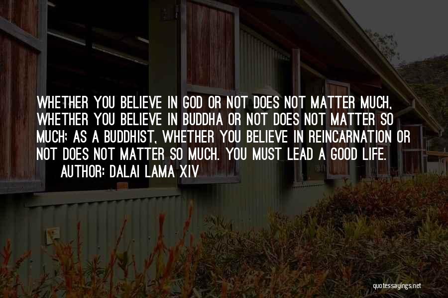 Dalai Lama XIV Quotes: Whether You Believe In God Or Not Does Not Matter Much, Whether You Believe In Buddha Or Not Does Not