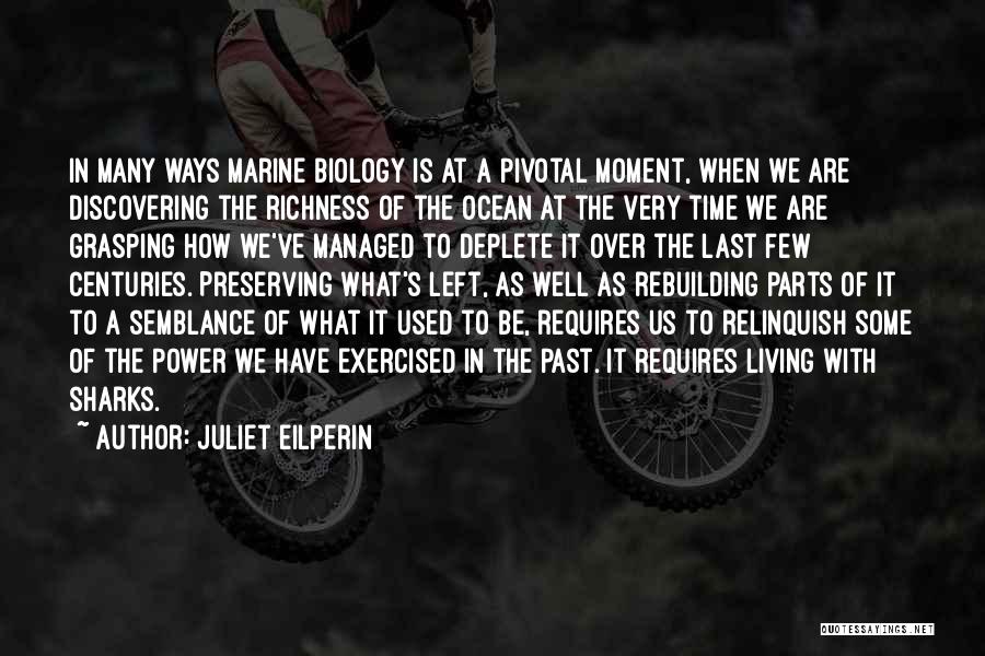 Juliet Eilperin Quotes: In Many Ways Marine Biology Is At A Pivotal Moment, When We Are Discovering The Richness Of The Ocean At