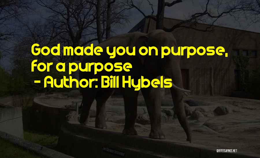 Bill Hybels Quotes: God Made You On Purpose, For A Purpose