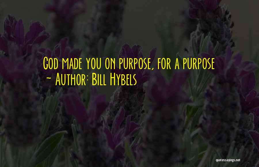 Bill Hybels Quotes: God Made You On Purpose, For A Purpose