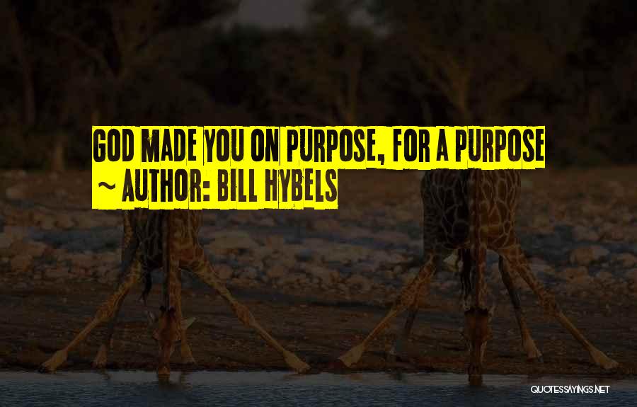 Bill Hybels Quotes: God Made You On Purpose, For A Purpose