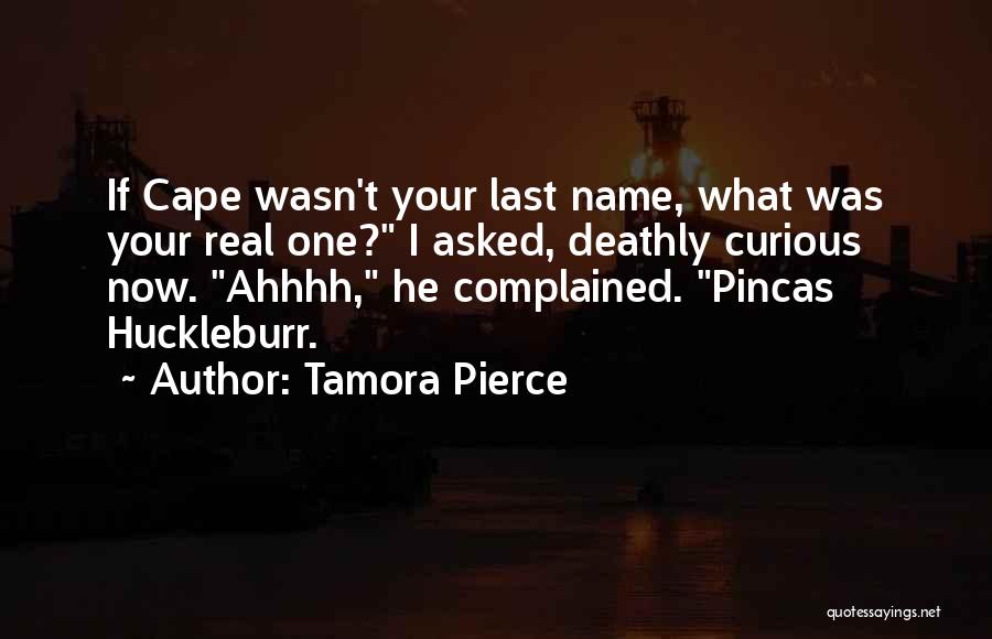 Tamora Pierce Quotes: If Cape Wasn't Your Last Name, What Was Your Real One? I Asked, Deathly Curious Now. Ahhhh, He Complained. Pincas