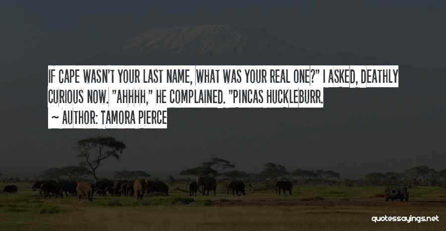 Tamora Pierce Quotes: If Cape Wasn't Your Last Name, What Was Your Real One? I Asked, Deathly Curious Now. Ahhhh, He Complained. Pincas