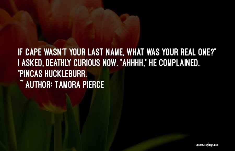 Tamora Pierce Quotes: If Cape Wasn't Your Last Name, What Was Your Real One? I Asked, Deathly Curious Now. Ahhhh, He Complained. Pincas