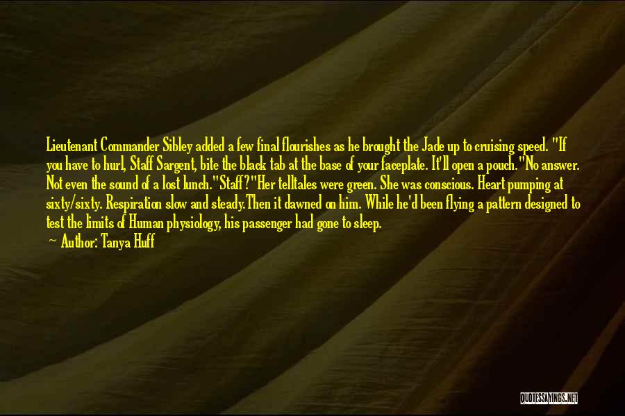 Tanya Huff Quotes: Lieutenant Commander Sibley Added A Few Final Flourishes As He Brought The Jade Up To Cruising Speed. If You Have