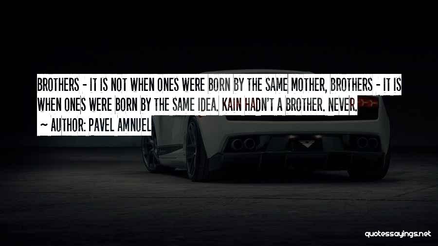 Pavel Amnuel Quotes: Brothers - It Is Not When Ones Were Born By The Same Mother, Brothers - It Is When Ones Were