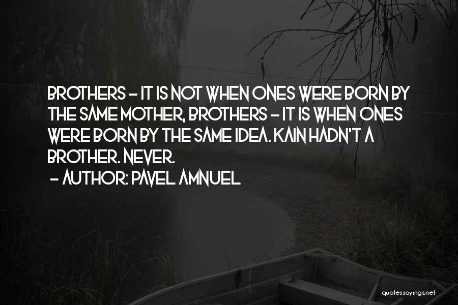 Pavel Amnuel Quotes: Brothers - It Is Not When Ones Were Born By The Same Mother, Brothers - It Is When Ones Were
