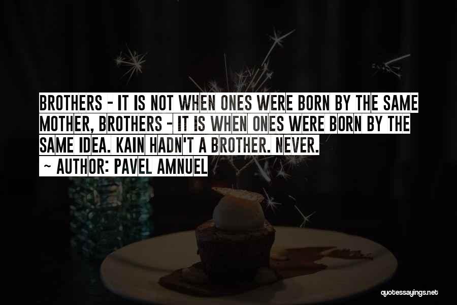 Pavel Amnuel Quotes: Brothers - It Is Not When Ones Were Born By The Same Mother, Brothers - It Is When Ones Were